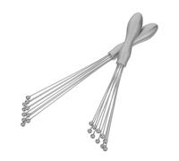 BESTOYARD Lot de 2 Fouets Manuels en Acier Inoxydable Argentés, Outil de Mélange à Gâteau Léger et Polyvalent pour Pâtisserie Cuisine