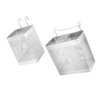 BESTOYARD Lot de 2 Porte-couverts en Acier Inoxydable, Panier à Couverts Suspendu, Organisateur D'ustensiles Cuisine Ventilé, Support Mural pour Couverts et Baguettes
