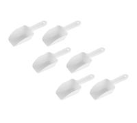 BESTOYARD Lot de 6 Pelles à Glace Blanches en Pp Fond Plat, Prise Maximale et Accès Facile aux Coins, Ustensiles Pratiques Cuisine et Camping