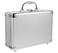 BESTOYARD Mallette en Alliage D'aluminium Argenté Mousse, Rentrée Scolaire | Boîte de Rangement en Aluminium, Poignée Confortable, Protection Renforcée, pour Instruments et Outils de Maquillage