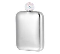 BESTOYARD Mini Flasque à Vin pour Femmes en Acier Inoxydable Léger et Portable Design Créatif en Strass Argenté pour Voyage et Plein Air