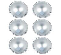 BESTOYARD Moules à Pâtisserie pour Lot de 6 Demi- en Alliage D'aluminium Léger pour Baking et Pudding Cake