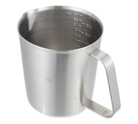 BESTOYARD Mousseur de Lait Pichet Inox 700Ml Design Original et Bec Étroit, Acier Inoxydable 304 pour Latte et Espresso, Ustensile Cuisine Mesureur Multifonction