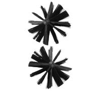 BESTOYARD Outils de Ramonage 2 Pièces Brosse Extensible pour Parois Intérieures de Cheminée et Conduit de Sèche-Linge, Kit de Ramoneur Plastique Noir pour Entretien de Hotte