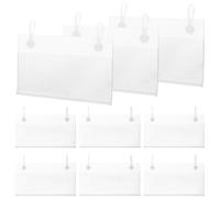 BESTOYARD Porte-étiquettes pour Améliorer L'affichage des Prix 100x40mm en Pvc Blanc Lot de 50 Support de Panneau Pratique pour Boutique et Supermarché