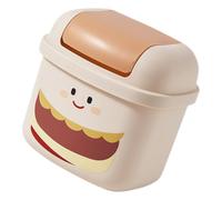 BESTOYARD Poubelle Hamburger de Bureau en Plastique, Mignonne, Couvercle | Rangement pour Cotons et Cosmétiques, Bac de Table Décoratif, Usage Maison et Espace de Travail