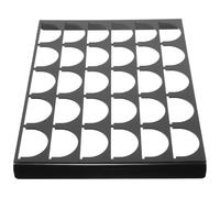 BESTOYARD Présentoir Porte-capsules de Café Organisateur Pratique en Acrylique Noir 30 Compartiments, Support de Rangement Compact pour Dosettes Expresso pour Plan de Travail et Tiroir