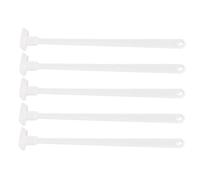 BESTOYARD Spatule la Cuisine Blanche 5pcs en Pp, Manche Long Design Monobloc, Racloir Flexible pour Bouteilles, Ustensile Multifonction pour Sauces et Confitures