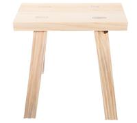 BESTOYARD Tabouret en Bois Pratique et Rétro pour Changer de Chaussures Hauteur 22 Cm Petit Meuble Beige Tabouret Marche Pied Solide de 24x15 Cm pour Salle de Bain
