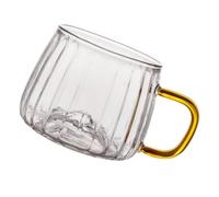 BESTOYARD Tasse en Verre Transparente avec Poignée, Design Adorable et Unique, Facile à Tenir, pour Boisson Chaude à Domicile, Gobelet de Rangement Pratique et Résistant