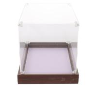 BESTOYARD Vitrine pour Casque de Baseball Mini 1/2, Acrylique | Base en Bois Massif, Protection Anti-rayures, Vue Transparente 360 Degrés, pour Étagère ou Bibliothèque