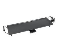 Bestron Plancha électrique, Barbecue electrique XL avec revêtement anti-adhésif, Gril de table pouvant jusqu'à 6 personnes, Surface de cuisson extra longue, Couleur: noir