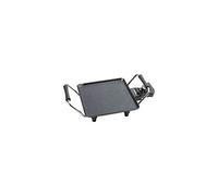 Bestron Plancha électrique, Barbecue electrique avec revêtement anti-adhésif, Gril de table pouvant jusqu'à 2 personnes, avec réglage de la température en continu, Couleur: noir