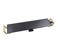 Bestron Plancha électrique, Barbecue electrique XXL avec revêtement anti-adhésif, Gril de table pouvant jusqu'à 8 personnes,Surface de cuisson extra longue, Asia Lounge, Couleur: noir