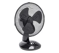 Bestron Ventilateur de table mobile Ø 27cm, Petit ventilateur avec 2 niveaux de vitesse & fonction oscillation 75°, Hauteur : 29 cm, 30 Watts, DDF27Z, Couleur: Noir,
