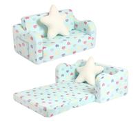 BestRoyal Canapé extra large pour tout-petit, canapé pliable pour enfants avec oreiller, bleu