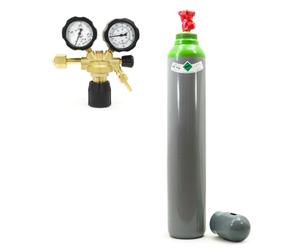 Bestschweissen.de Bouteille de gaz de protection Argon 10 l Mélange Ar/CO2 avec détendeur de pression Argon - 200 bar Bouteille de gaz de protection remplie + détendeur de pression Ar/CO2-10