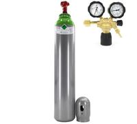 Bestschweissen.de Bouteille de gaz de protection argon 8 l Mélange Ar/CO2 avec détendeur de pression argon - Bouteille de gaz de protection remplie à 200 bar + détendeur de pression Ar/CO2-10