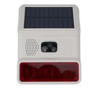 Besttoolifes Alarme solaire sans fil 433 MHz sonore et lumineuse pour klaxon, sirène extérieure pour maison, villa, baren, ferme, cour