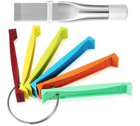 Besttoolifes Ensemble de peignes de réparation pour radiateur, condensateur et refroidisseur de climatiseur, 6 tailles de peigne en métal et plastique pour redresser les ailettes courbées et améliorer