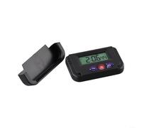 Besttoolifes Horloge numérique LCD pour tableau de bord de voiture avec alarme, chronomètre, calendrier, support flexible, noir, 7,4 x 4,6 x 2,8 cm