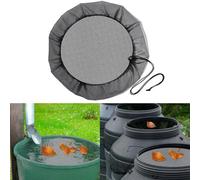 Besttoolifes Housse en maille pour tonneaux de pluie, housse réglable de 50 cm pour citerne d'eau, filet de pluie, anti-insectes et feuilles qui tombent pour le seau de récupération d'eau