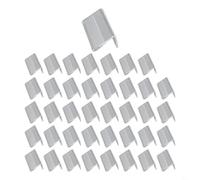 Besttoolifes Lot de 40 porte-cartes en acrylique transparent pour petite étiquette de bureau, porte-étiquette de prix, chevalet de table, panneau H