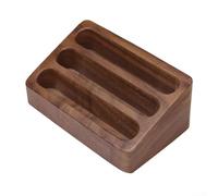 Besttoolifes Présentoir à cartes de visite en bois à 3 niveaux - Boîte de rangement durable pour organisation de bureau - Design compact et discret - Support à 3 couches (noir)