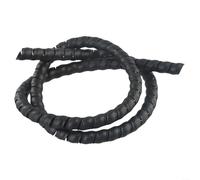 Besttoolifes Tuyau de protection en spirale PP pour gestion des câbles et protection du tube hydraulique - 1 m de long, 8 à 16 mm de diamètre intérieur, ignifuge, flexible, emmêlé, noir