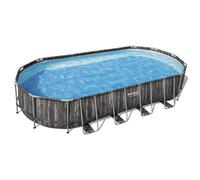 Piscine ovale Bestway Power Steel : 732 x 366 x 122 cm - Bois