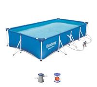 Bestway 56424 Piscine Hors Sol Steel Pro™ 400 X 211 X 81 cm, Filtre à Cartouche