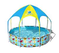Bestway 56432 Piscine Steel Pro™ avec Parasol Splash-In-Shade Ronde 244 X 51 cm