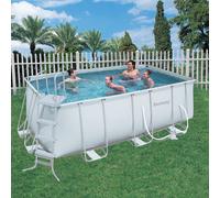 Bestway 56456 Piscine Avec Cadre Rectangulaire Power Steel 412x201x122 CM Pompe