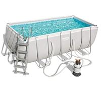 Bestway 56457 Piscine Hors Sol Power Steel™ 412 X 201 X 122cm, Filtre à Sable, Échelle
