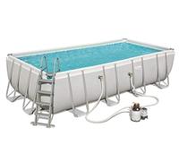 Bestway 56466 Piscine Hors Sol Power Steel™ 549 X 274 X 122 cm, Filtre à Sable, Échelle, Bâche