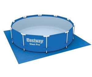 Bestway 58001 Tapis de Sol Carré 305 X 305 cm pour Piscine Hors Sol Fast Set™, Steel Pro™, Steel Pro Max™ et Hydrium™ Bleu