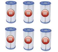 Bestway 58012 Cartouche de filtration pour piscines Taille III - 6 pieces