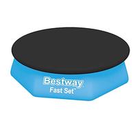 Bestway 58032 Bâche 4 Saisons pour Piscine Hors Sol Fast Set™ Ronde Diamètre 244 cm, Bleu