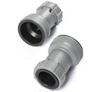 Bestway 58236 Lot de 2 Adaptateurs diamètre 38/32 Filetage Exterieur Gris | Raccord de Réduction pour Tuyau de Filtration Piscine - Compatible Bestway - Installation Facile - Pièce de Rechange Fiable