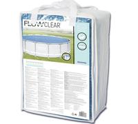Bestway 58253 Bâche Solaire diamètre 462 cm pour Piscine Hors Sol Ronde diamètre 457 à 488 cm Bleu