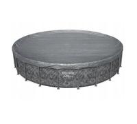 Bestway Couverture de piscine 1 Ø4,27 m Rond Polyester Gris for 42035731