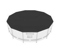 Bestway Bâche 58037 4 Saisons pour Piscine Hors Sol Ronde Ø 360 ou 366 cm Noir