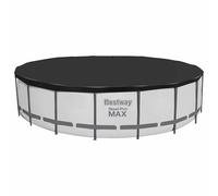 Bestway Bâche 4 Saisons 58039 pour piscine hors-sol ronde Ø549 cm Noir G