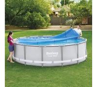 Bestway Couverture solaire de piscine Flowclear 427 cm, couverture de piscine, couverture de sécurité pour piscine,, toile 3202481