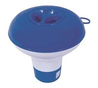 Bestway Distributeur Chimique Flottant 12.7cm (58210) pour Comprimés 2.5cm, Réglage du Débit, Construction Contractive, Bleu/Blanc, Conditionnement Sachet