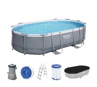 Bestway Ensemble de piscine Power Steel Ovale 488x305x107 cm