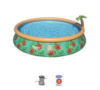 Piscine Bestway autoportée ronde Fast Set Paradise Palms - Ø 457 x H 84 cm (Filtre à cartouche)