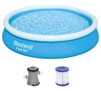 BESTWAY Fast Set Piscine hors sol, 366 x 76 cm, avec pompe 57274
