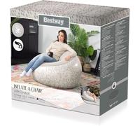 Bestway Fauteuil gonflable 112 x 112 x 66 cm (gris/blanc)