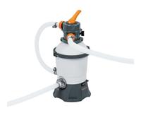 BESTWAY Filtre à sable Flowclear, filtration 3 028 l / h, vanne de régulation à 6 positions, bouton d'arrêt, manomètre et préfiltre